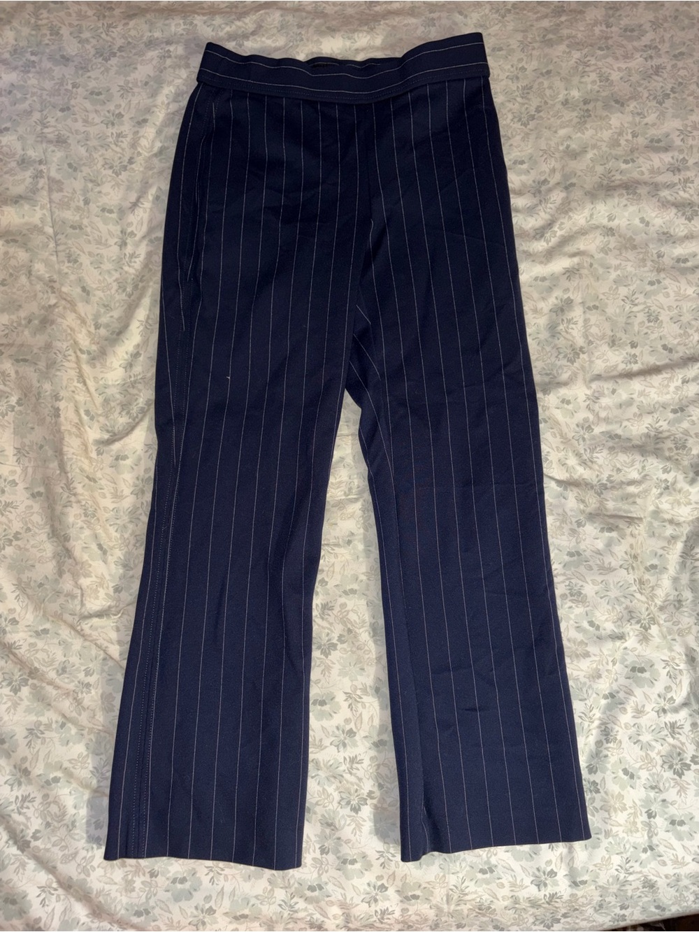 Jones New York Navy Pinstripe Dress Trousers